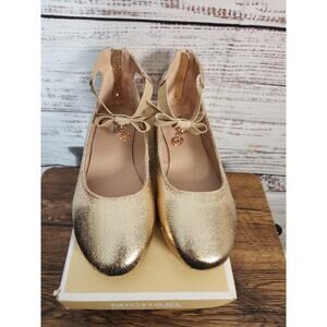 Michael Kors Big Kids Girls Kenyah Kay Ballet Rose Gold Shoes size 4